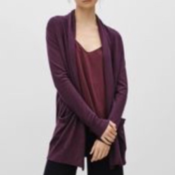 WILFRED Flaubert Cashmere & Silk Cardigan Wine XS